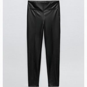 ZARA Faux Leather Leggings